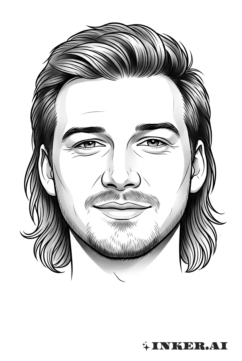 Chân dung Morgan Wallen bằng nét vẽ