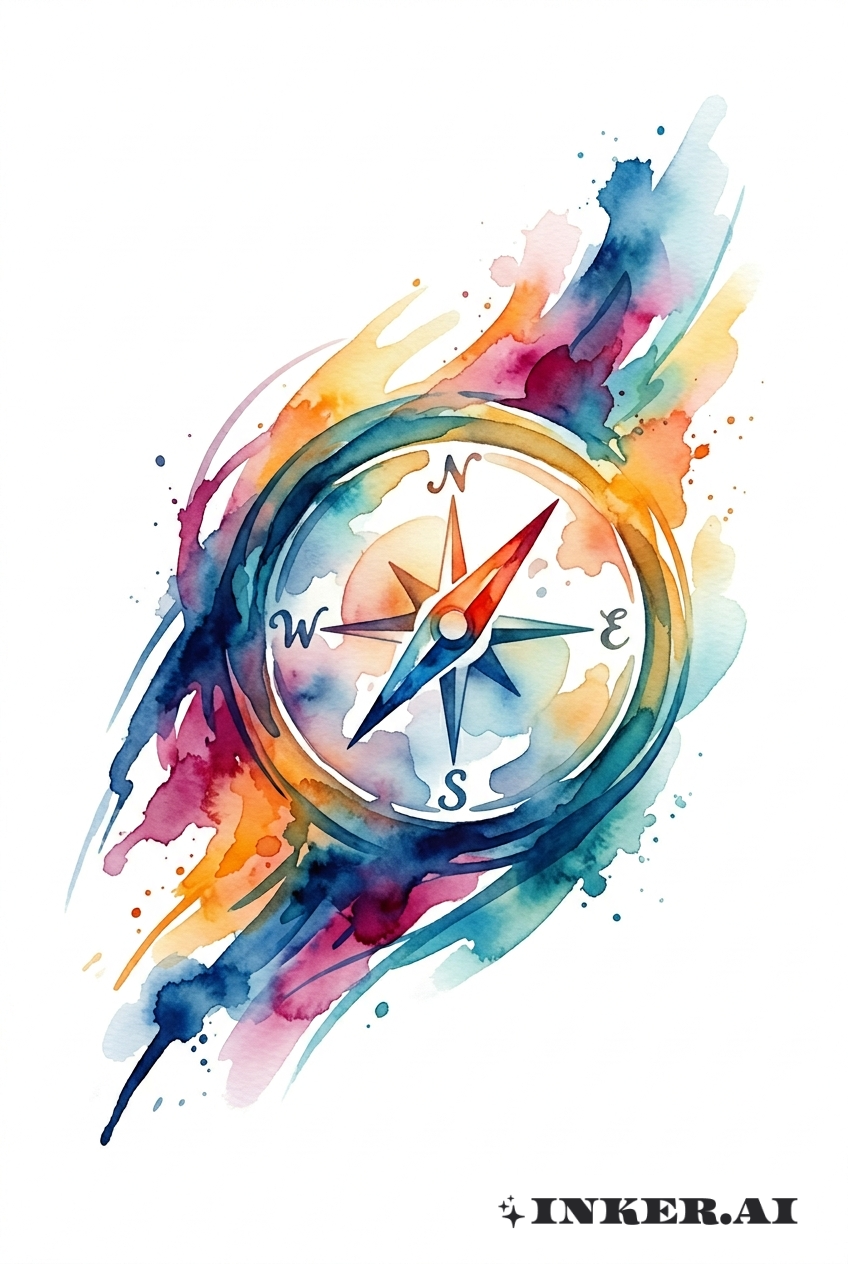 Bússola Vagabunda Aquarela