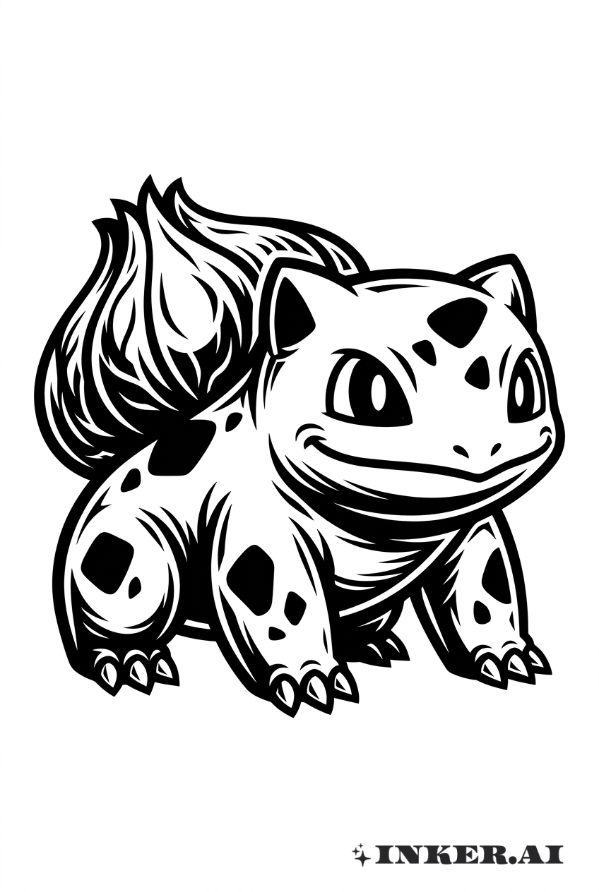 Bulbasaur Thuền Thận Đen