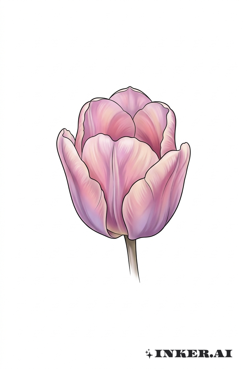 Floraison Réaliste de Tulipe
