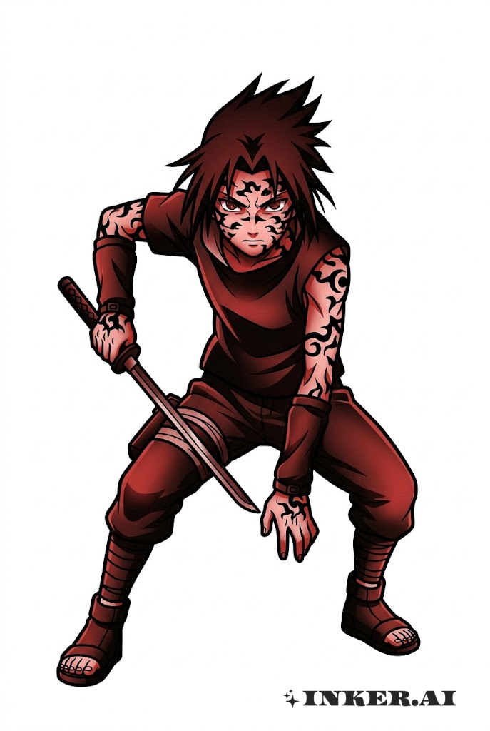 サスケ 呪印守護ポーズ