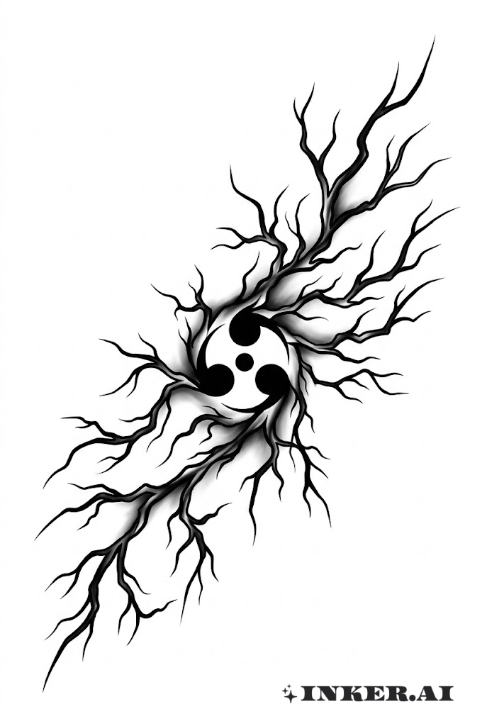 寫實的佐助咒印脈絡蔓延