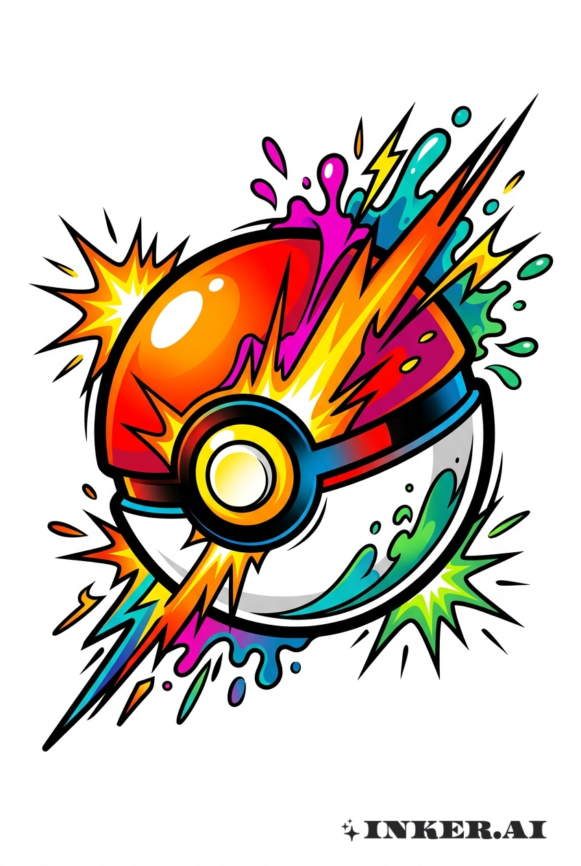 Explosion de Pokeball Vibrante