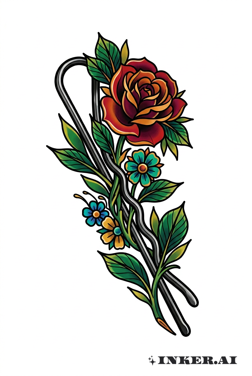 Bouquet de Pinces à Cheveux Néotraditionnel