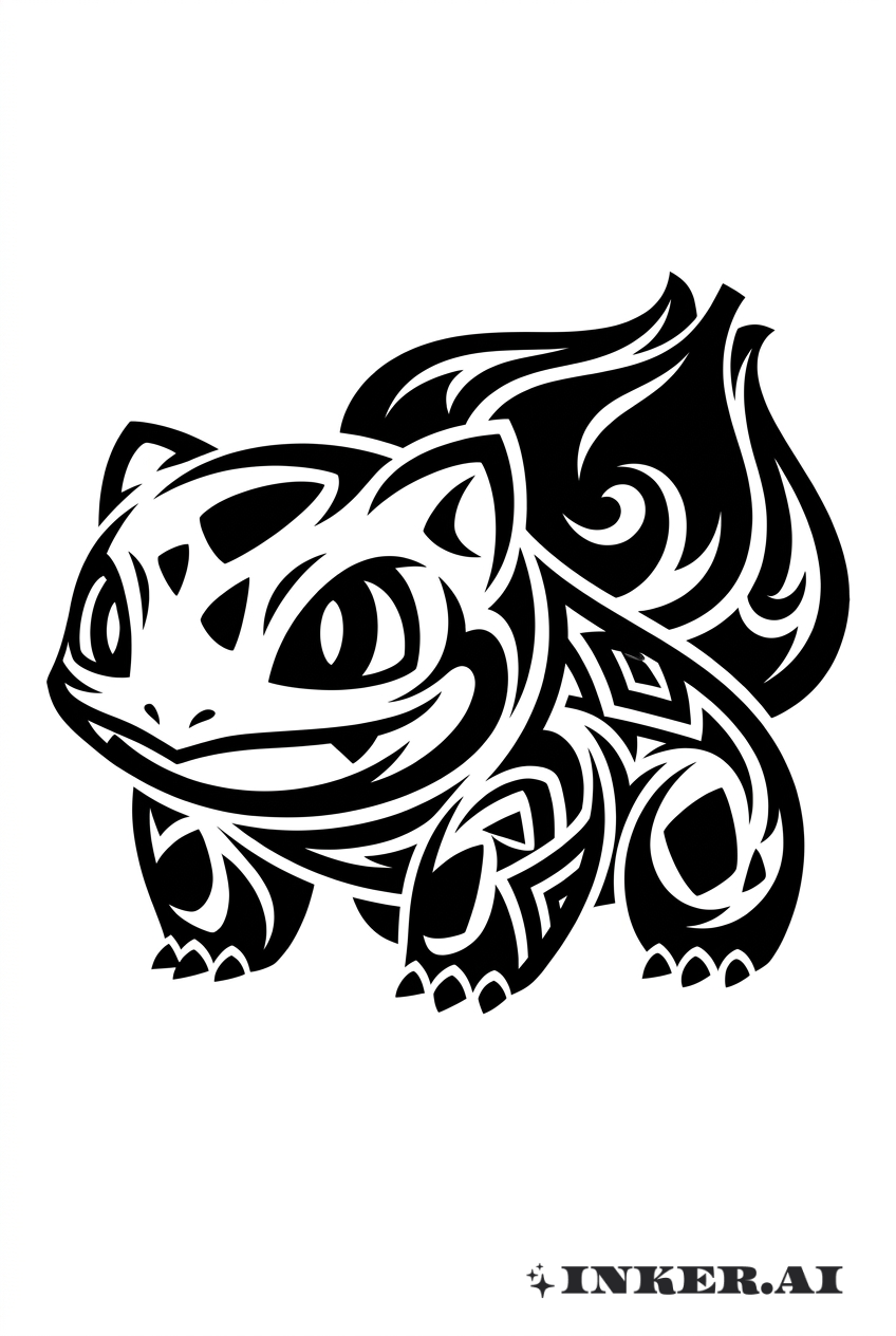 Hình Bóng Bulbasaur Bộ Lạc Trừu Tượng