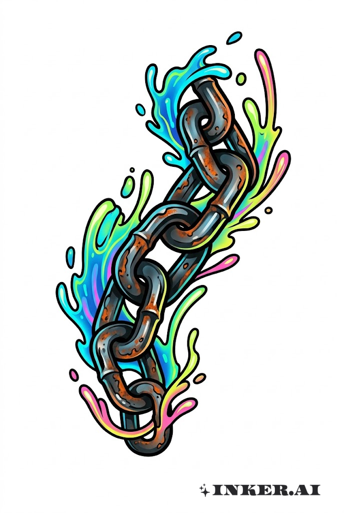 生化奇兵鏈條搭配流體霓虹濺射