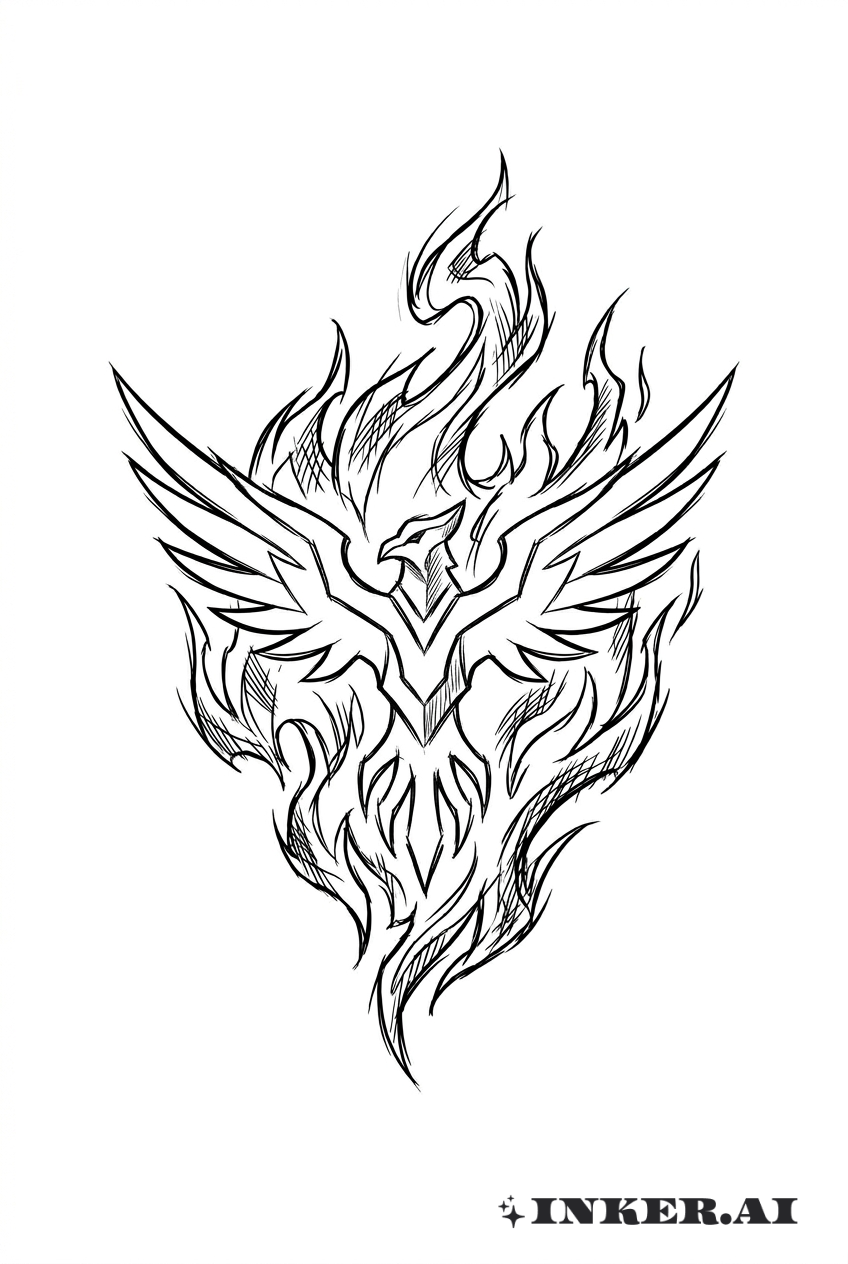 Símbolo de Geass con Llamas Bocetadas