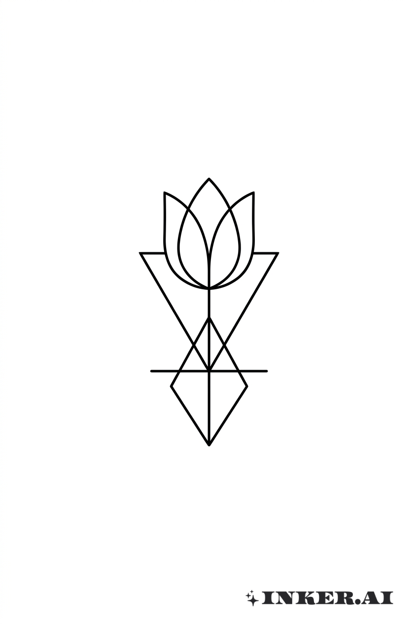 Tulipe Minimaliste Géométrique