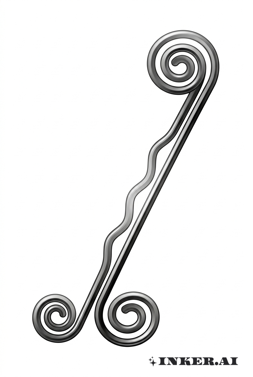 Epingle à Cheveux Géométrique en Spirale