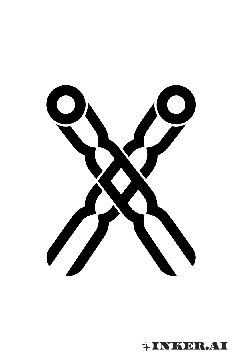 Verschränkte geometrische Haarnadeln