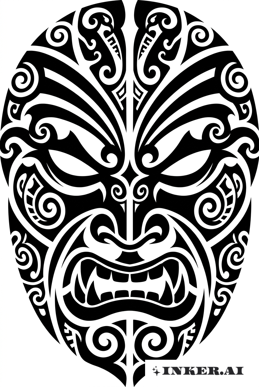 Masque de Guerrier Tribal Maori