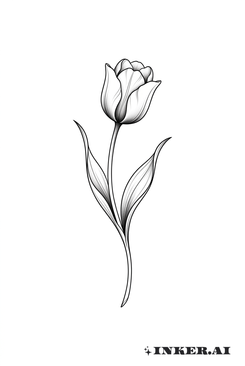 Contours Délicats de Tulipe