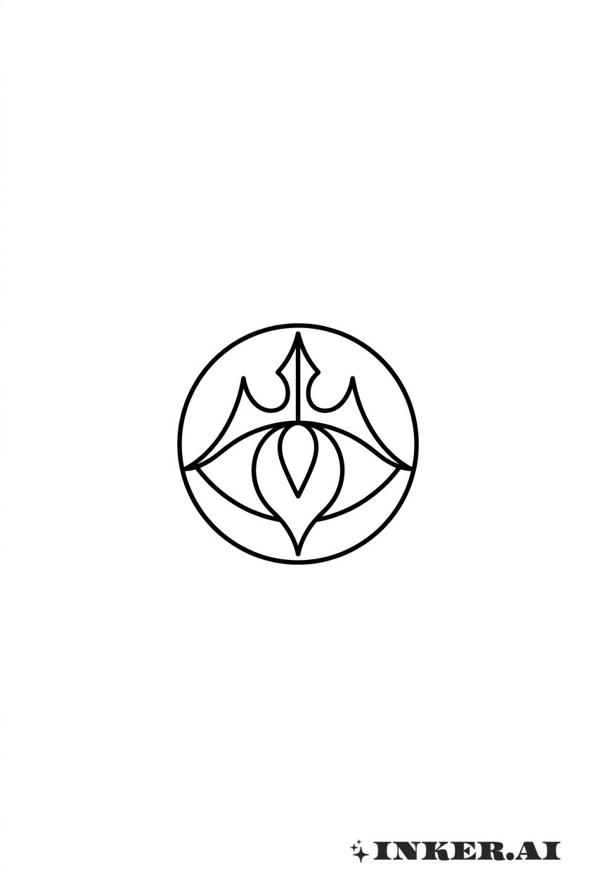 Contorno Minimalista do Olho de Geass