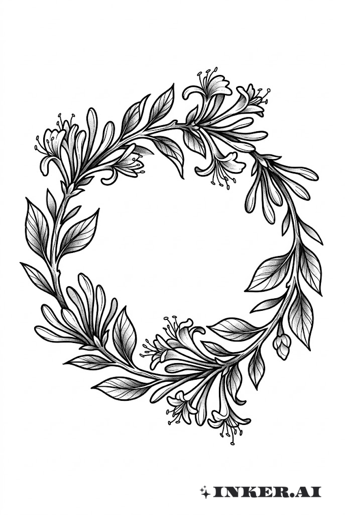 Honeysuckle Wrapped Around Wrist