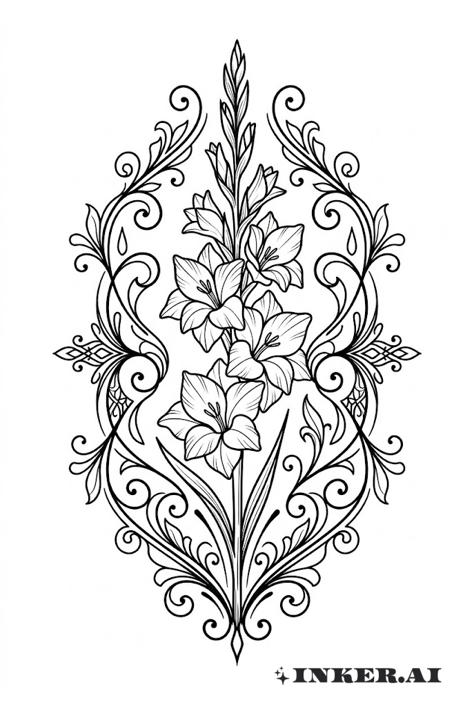 글라디올러스 덩굴 프레임