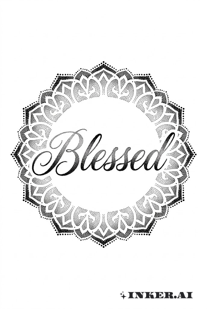 Hào Quang Ban Phước theo Phong Cách Chấm Đen