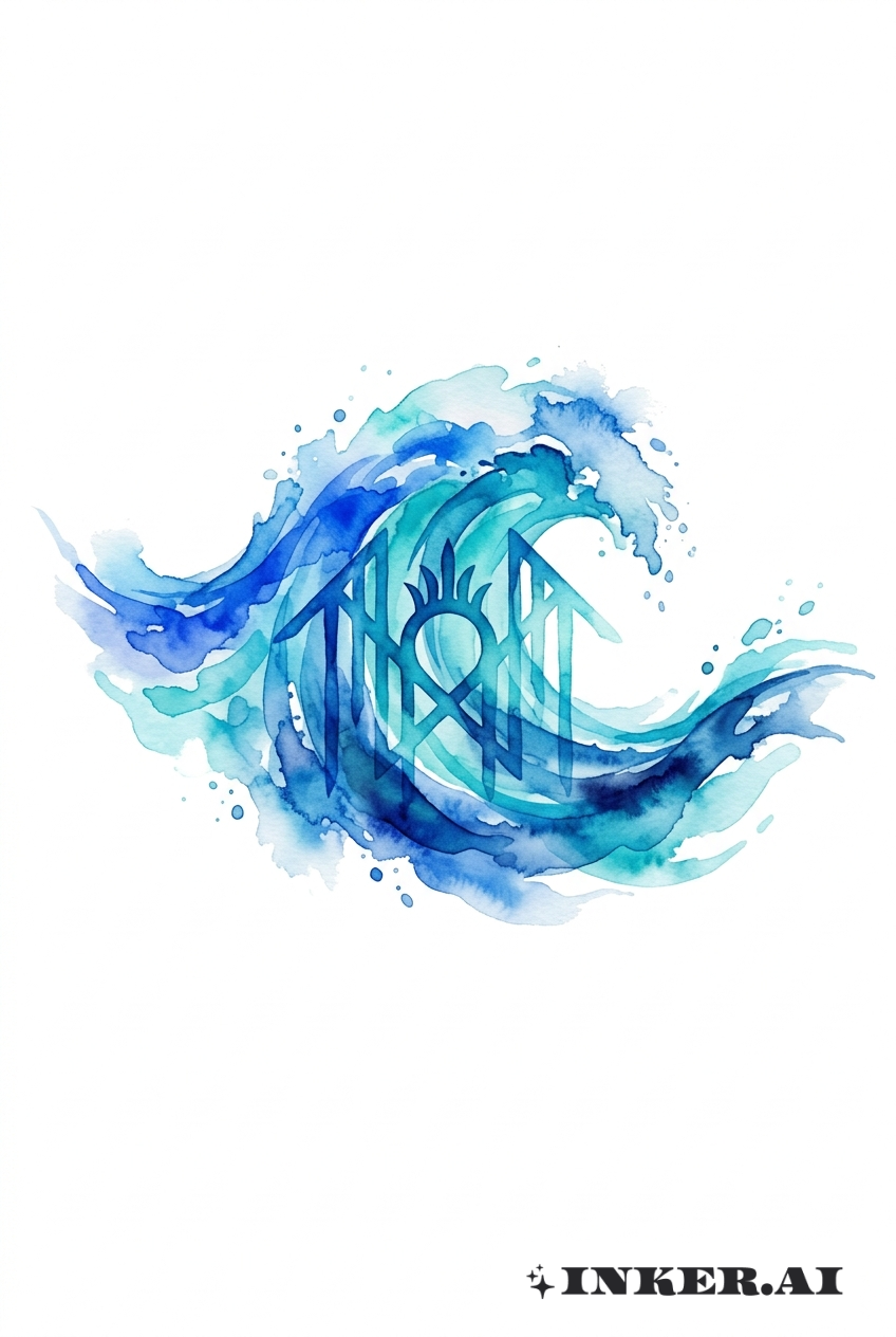 スリープトークン 水彩の海の波