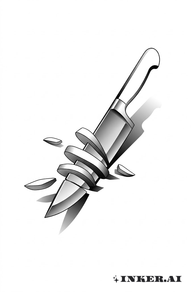 Effet 3D Couteau Flottant Découpe