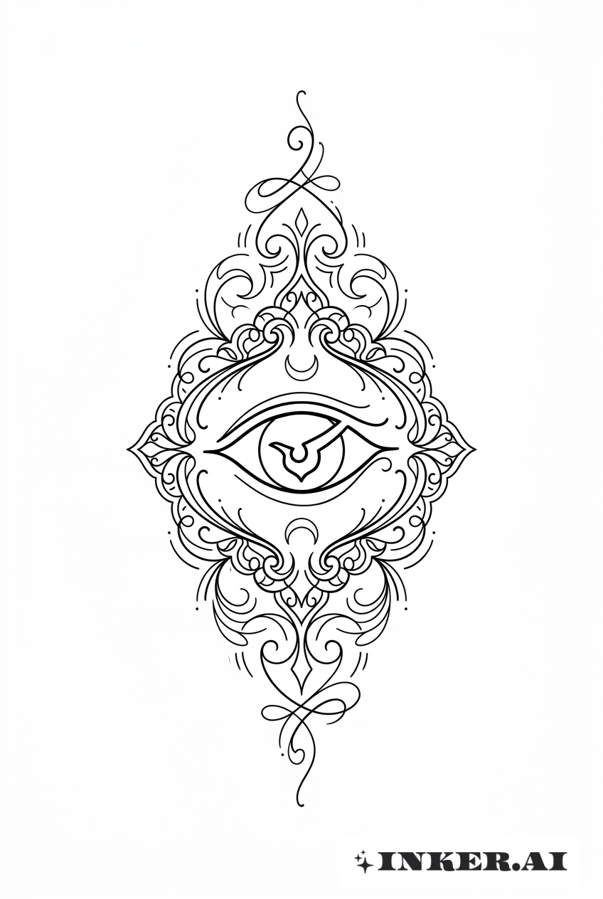 Olho Geass com Moldura Ornamental