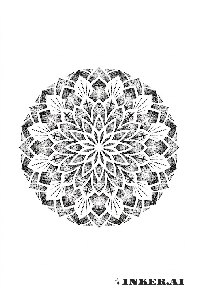 Mandala de Fe en Dotwork