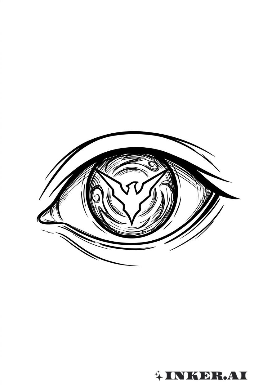 Geass Eye in Sketch Style