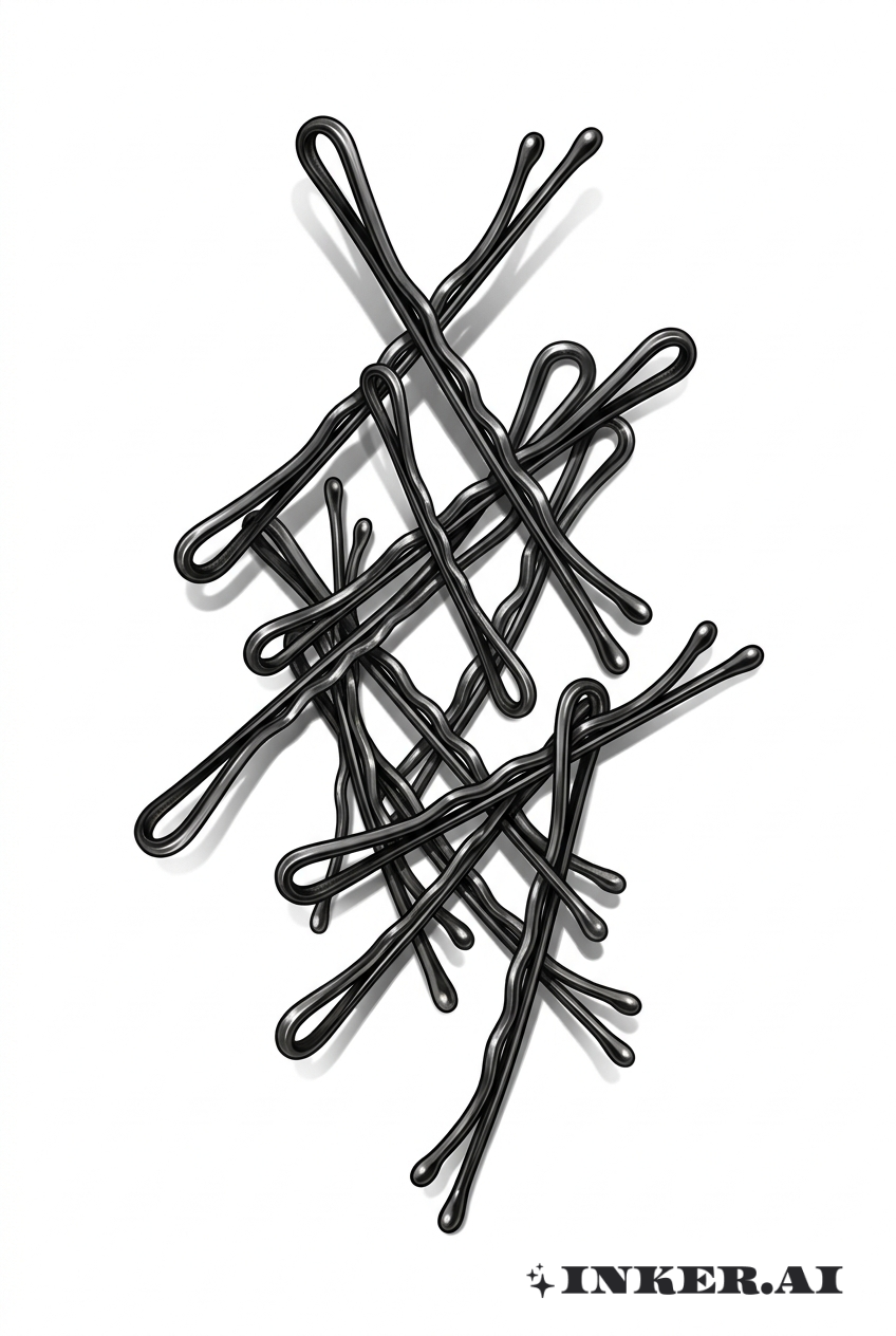 浮遊するヘアピンのクラスター3D