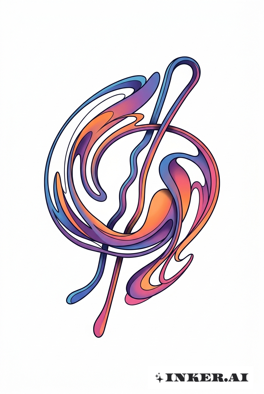 抽象バレッタ渦巻き