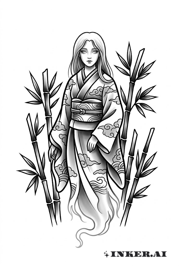 Ghost in Traditional Kimono