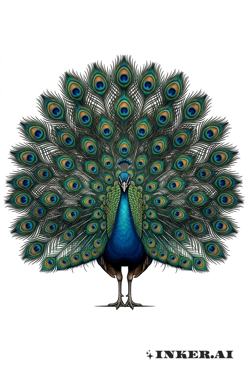 Exhibición Majestuosa de Pavo Real