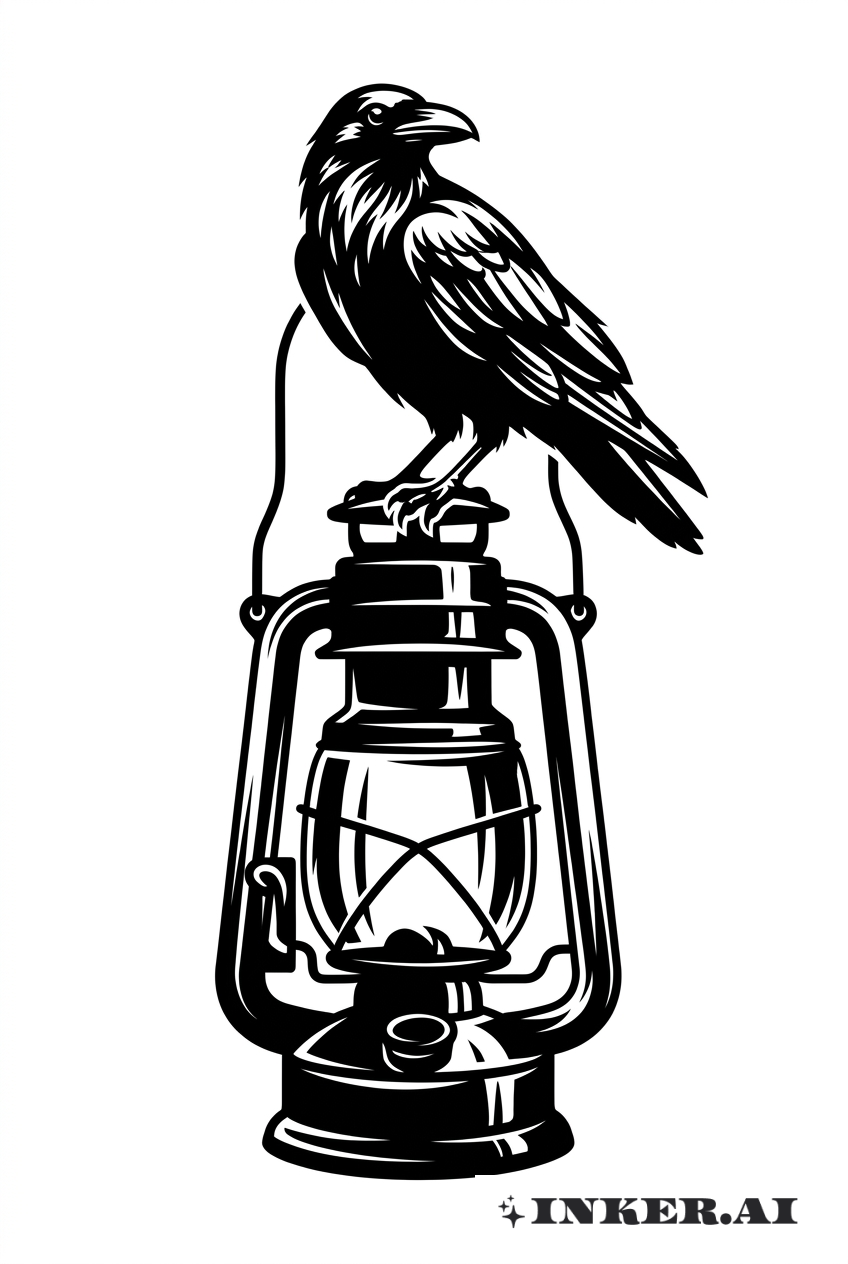 烏鴉棲息的黑燈籠
