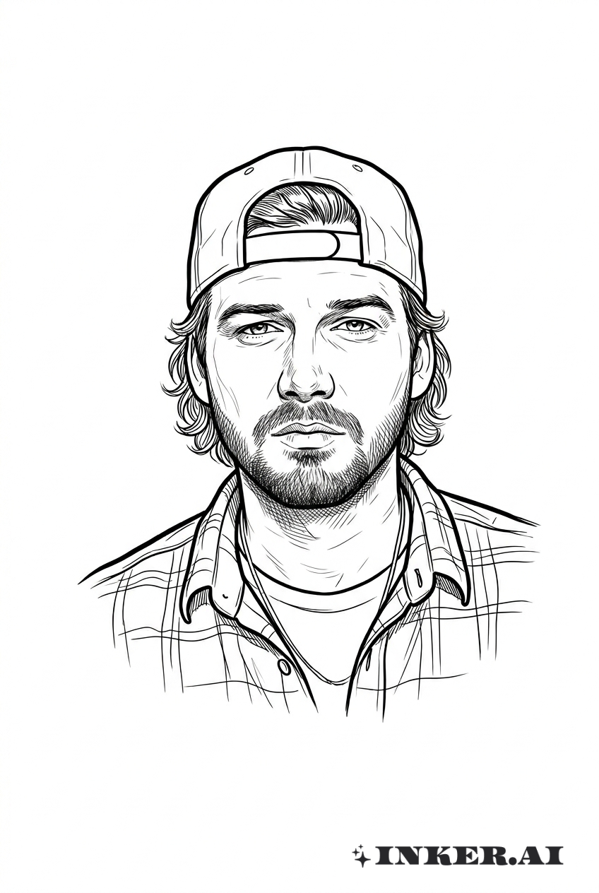 モーガン・ウォーレン スケッチ ポートレート