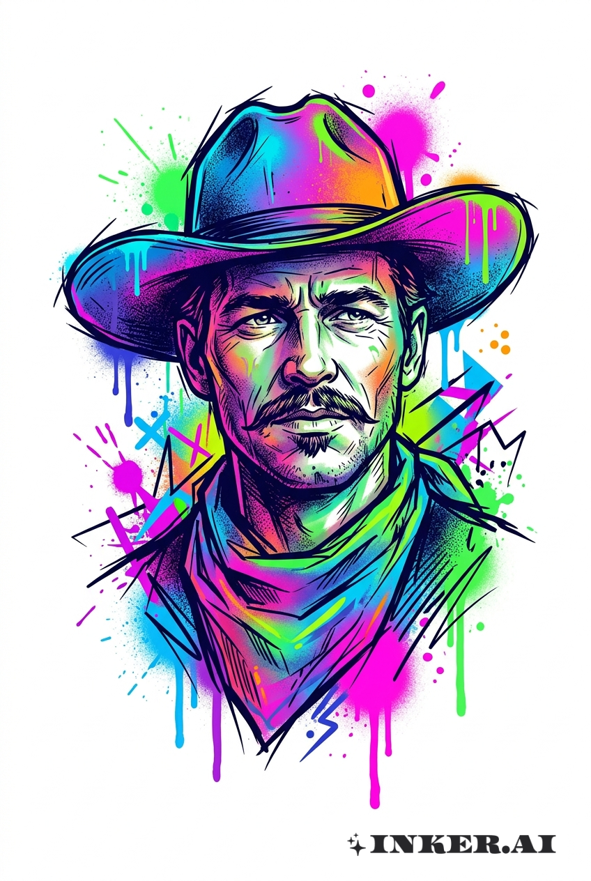 Graffiti-Porträt von Doc Holliday