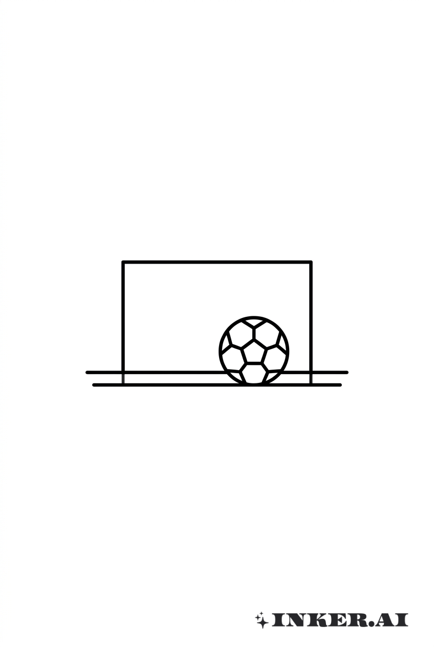 極簡足球門場景