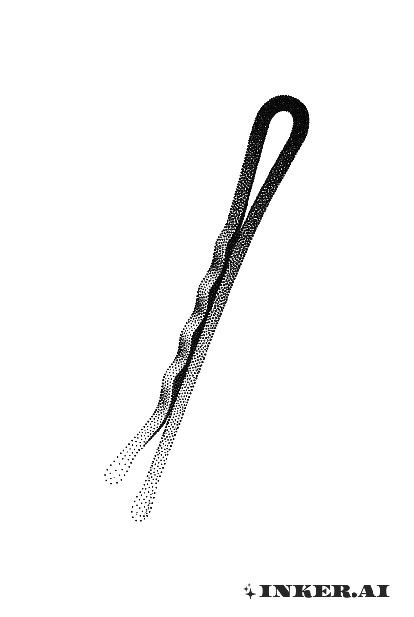 미니멀리스트 실루엣 실핀 점묘화