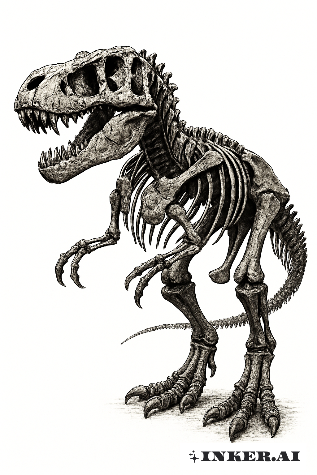 Photorealistic T-Rex Skeleton
