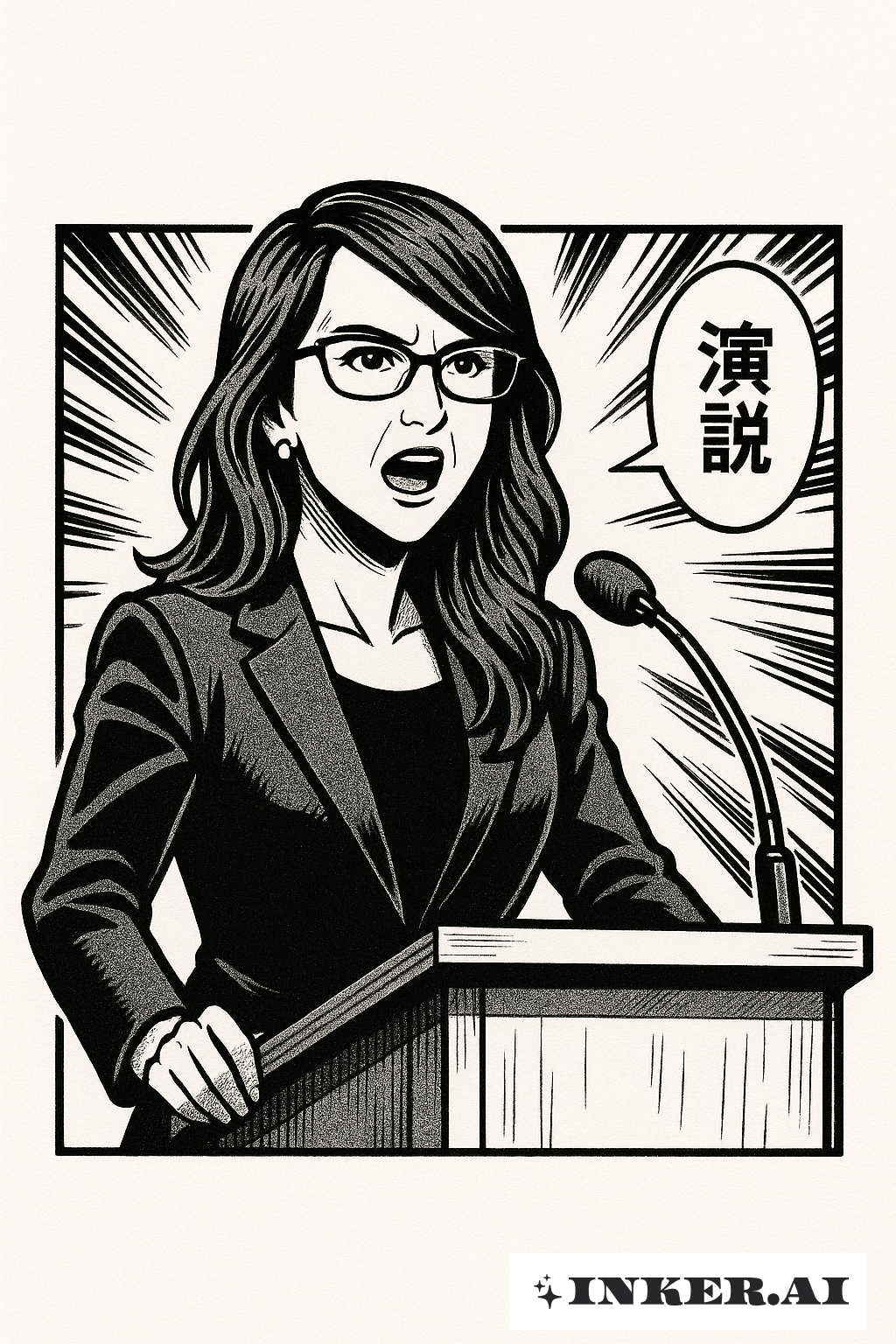 Painel de Manga Lauren Boebert no Púlpito