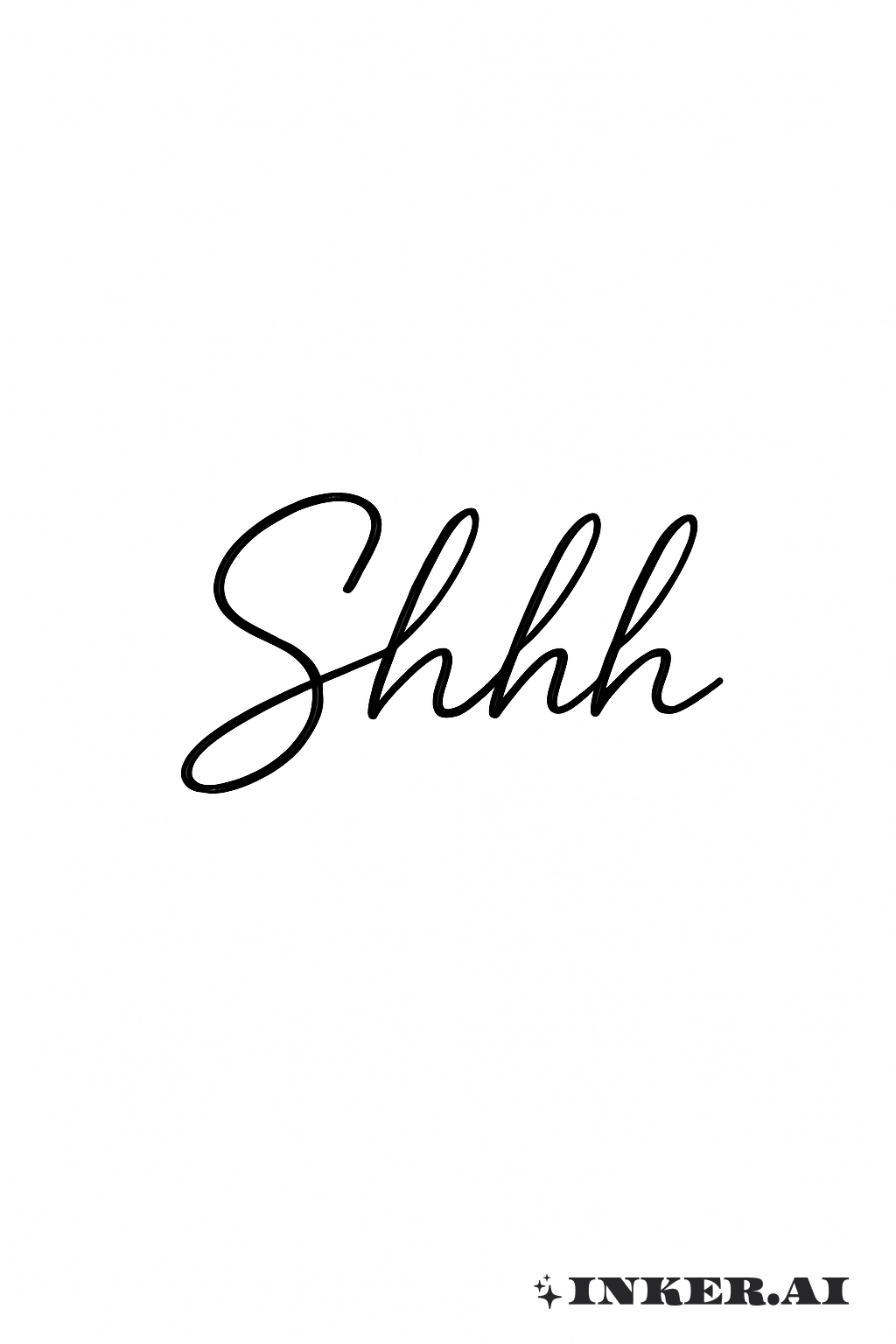 Le Mot 'Chut' en Cursive