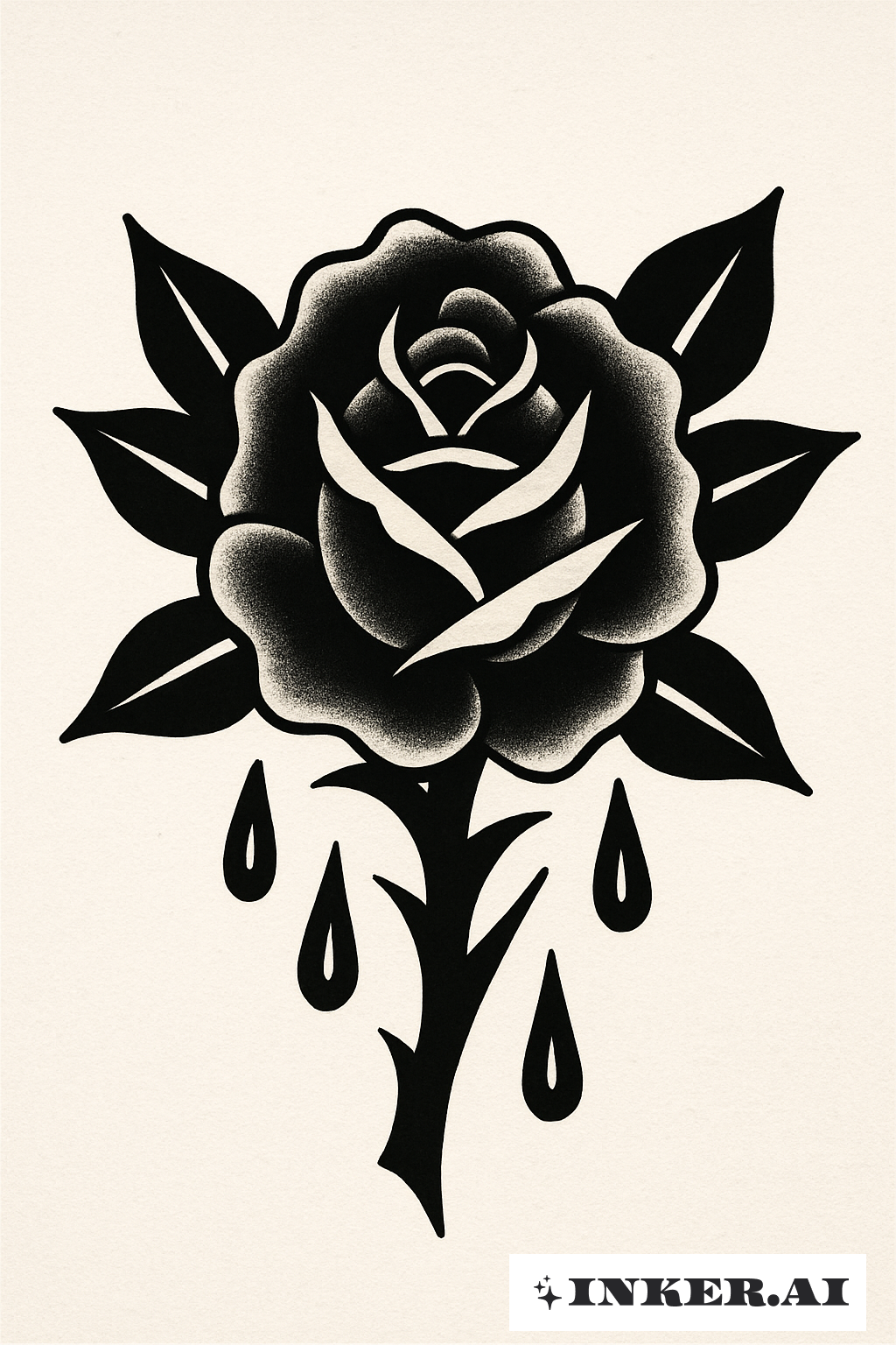 Old School Black Rose Of Sorrow