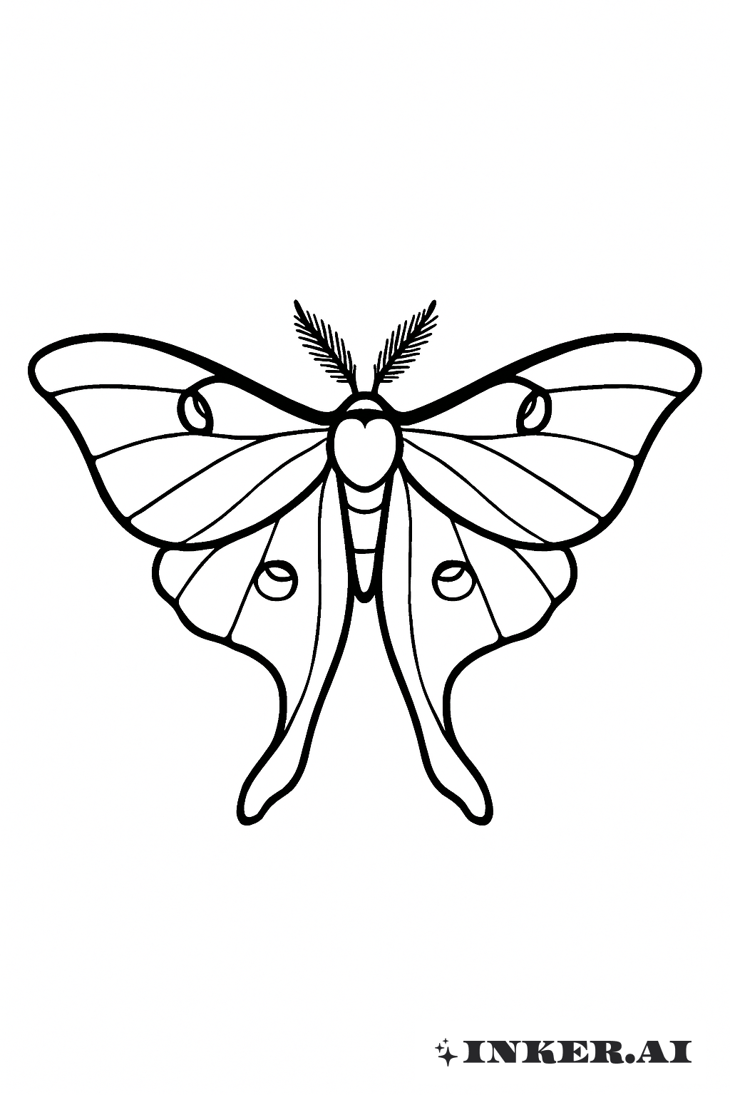 A Perfectly Symmetrical Luna Moth