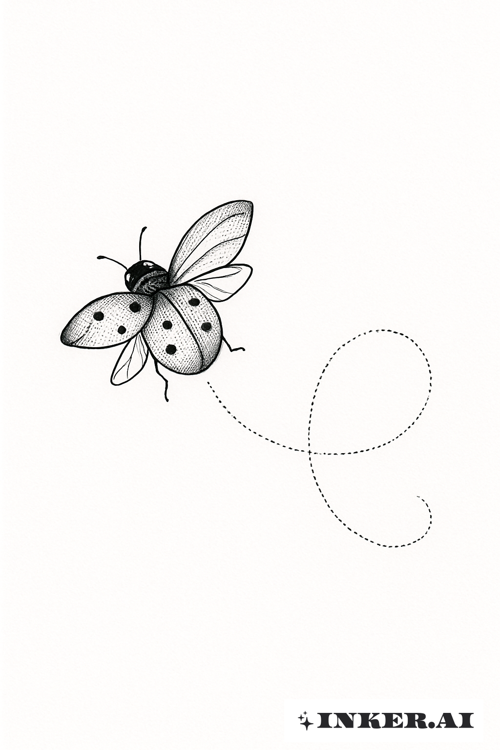 Ladybug's Dotted Trail Of Flight