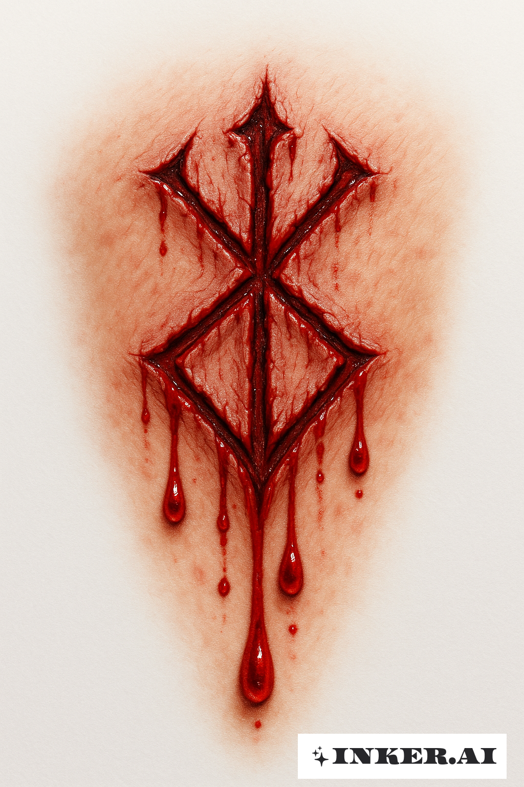逼真流血的獻祭烙印傷疤