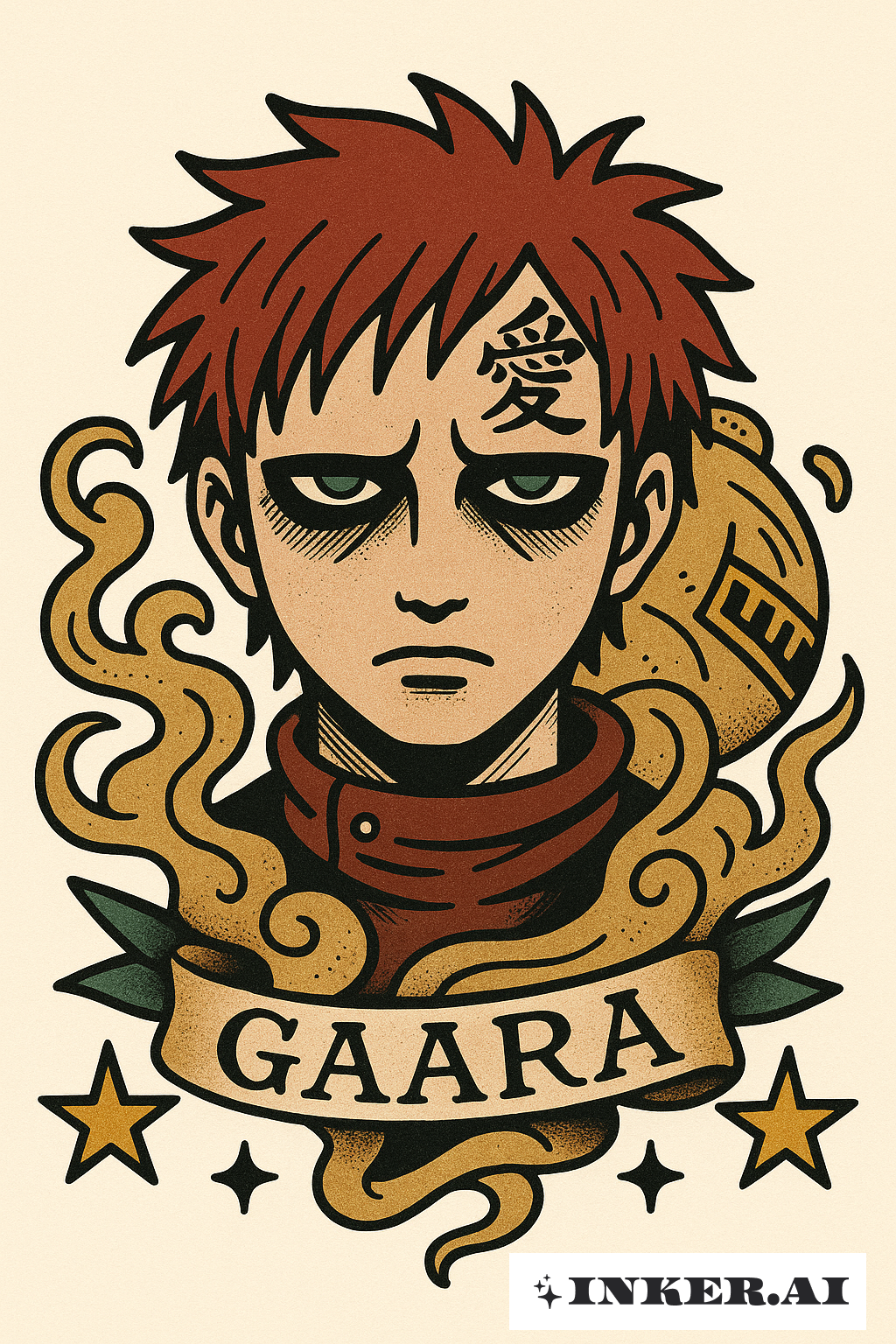 Der traurige Blick von Old School Gaara