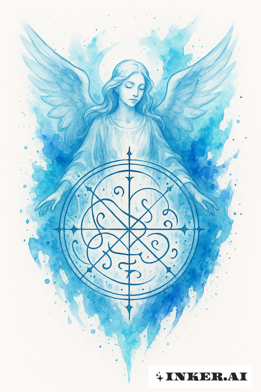 Um Sigilo Sobrenatural de Banimento de Anjos Com Estouro Azul