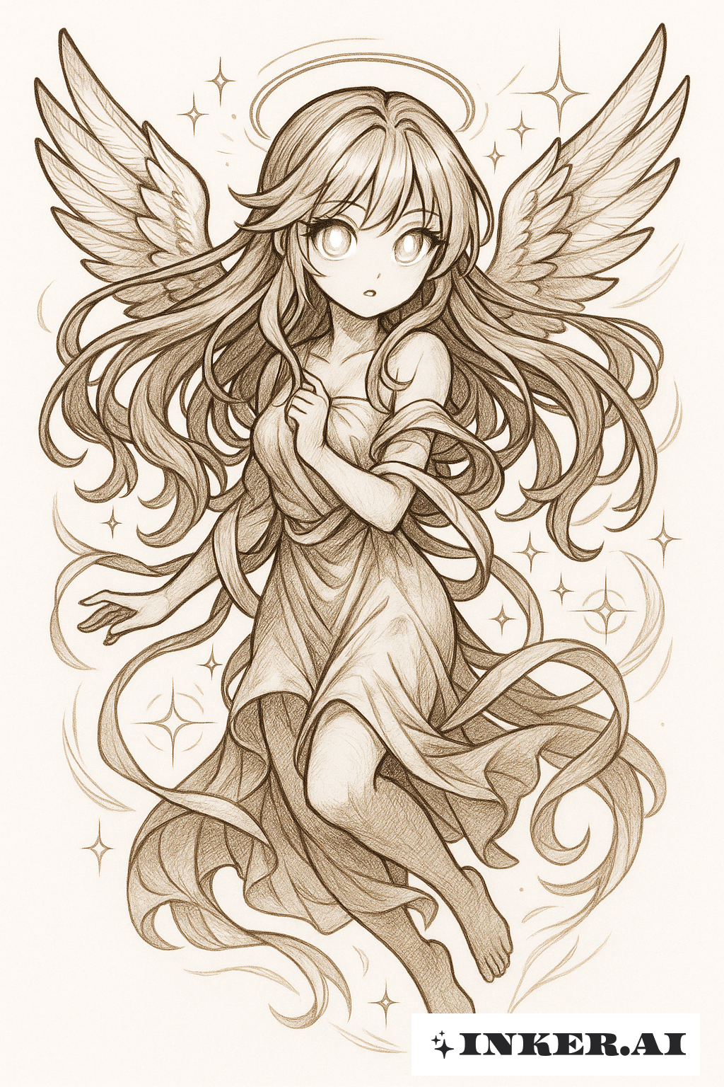 Guardian Angel with Seraphic Eyes