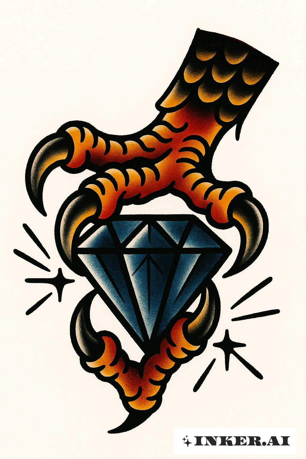 Eagle's Claw Holding A Diamond
