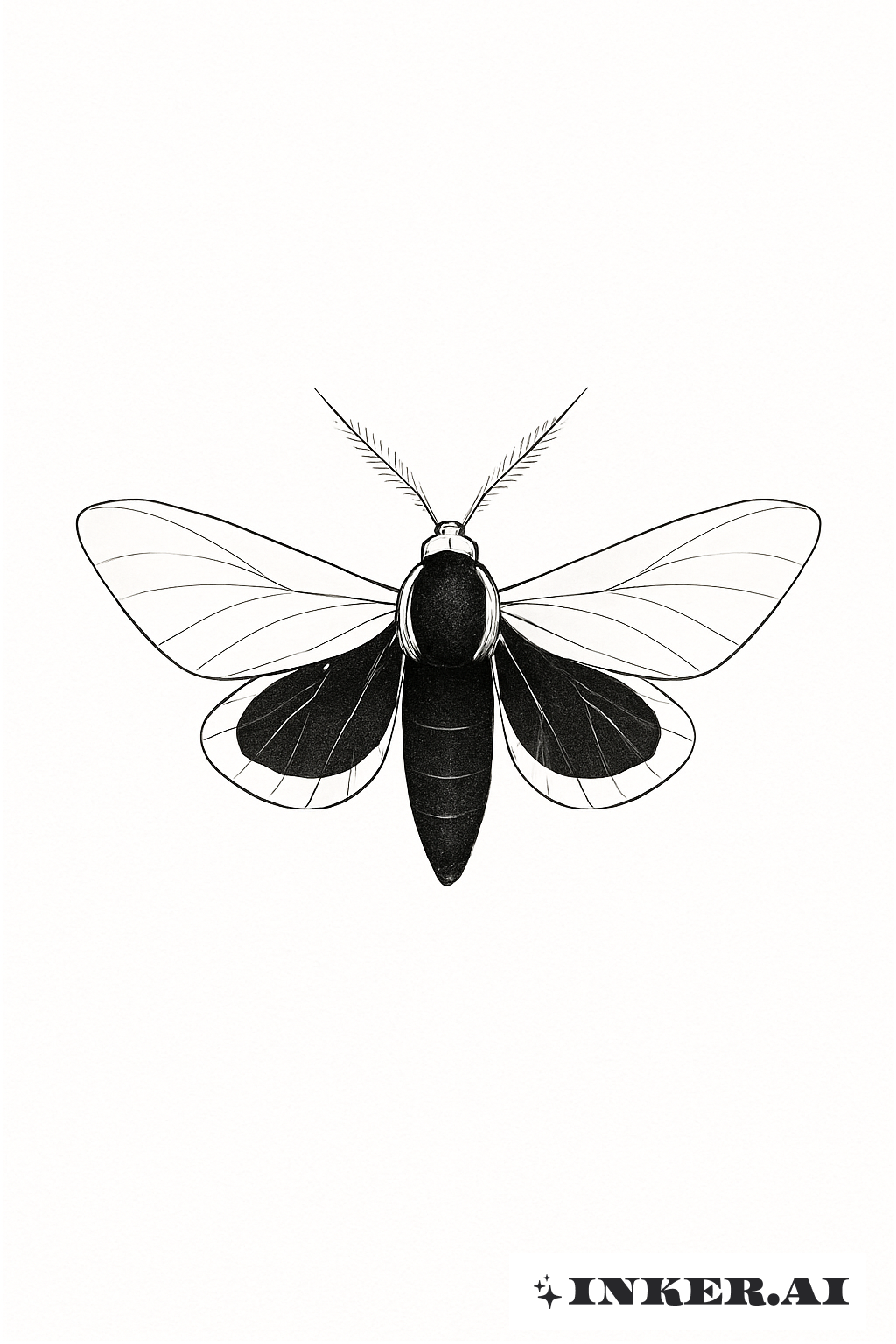 네거티브 스페이스 블랙아웃의 나방