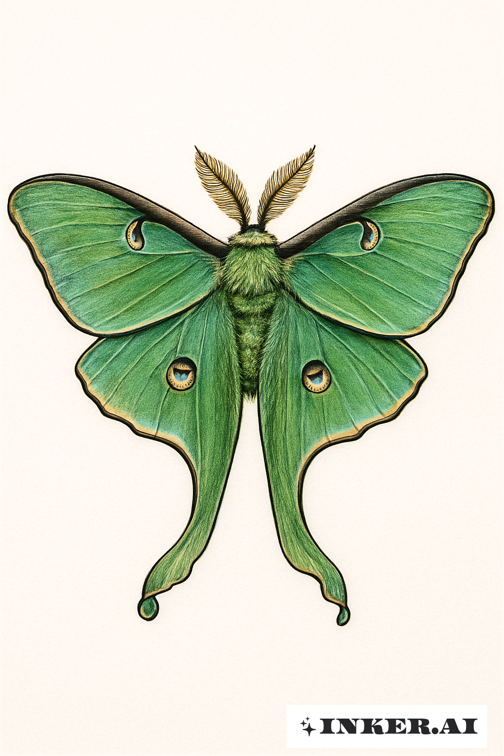 Lebendiges Grün: Luna-Motte