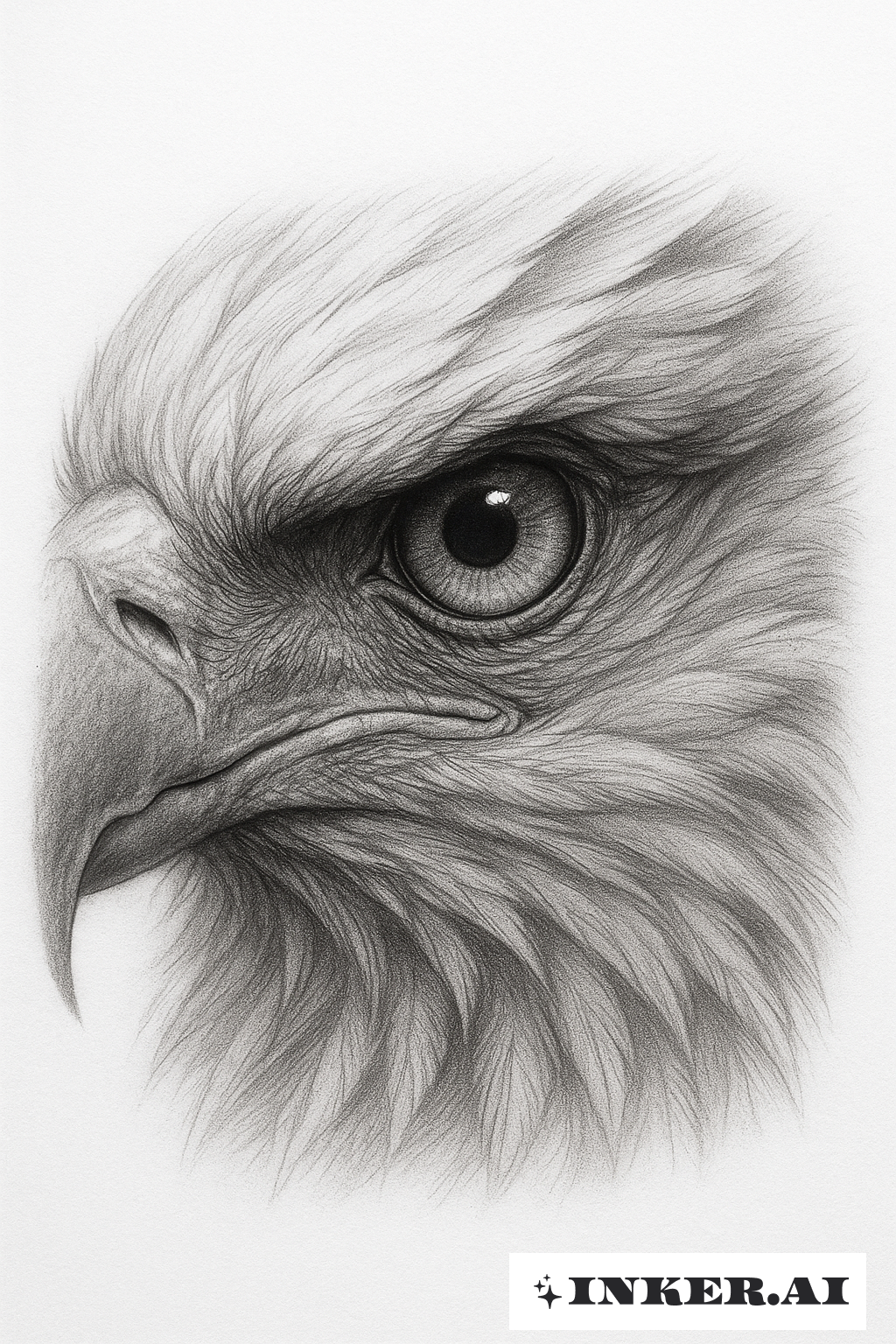 Close-up Detalhado do Olho de uma Águia