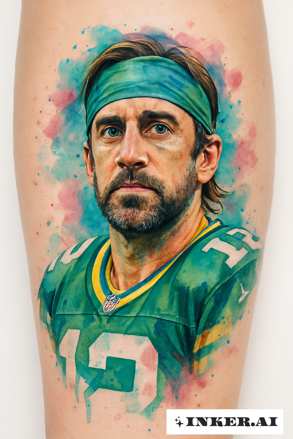 阿隆·罗杰斯水彩画肖像