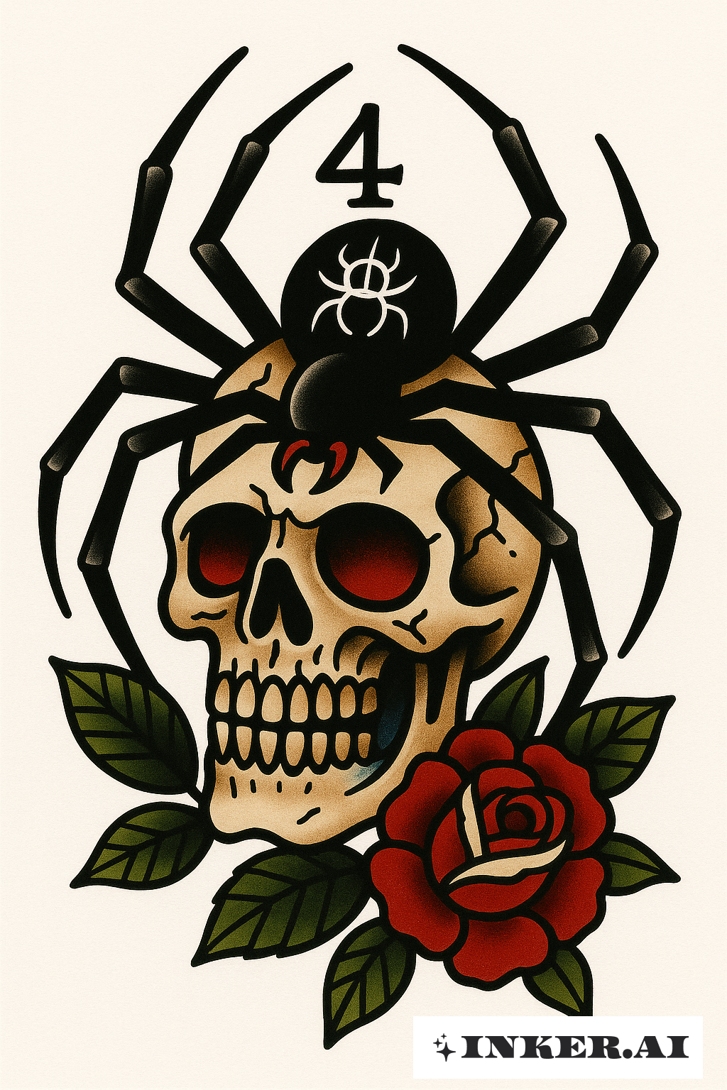 Old School Phantom Troupe Skull And Spider